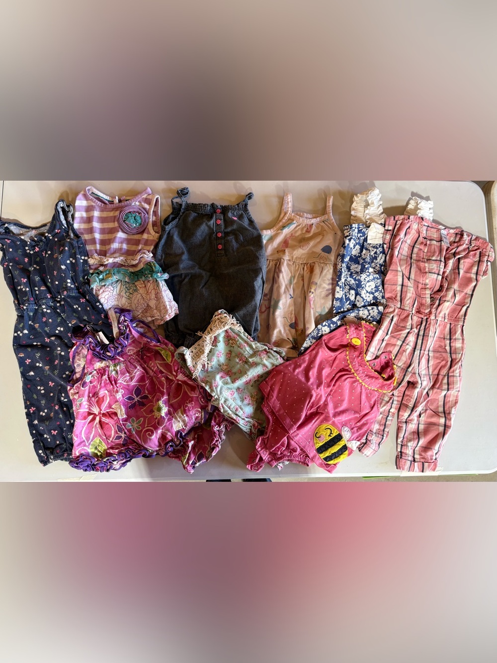 11 piece baby girl bundle; 18 months; summer, fall, spring